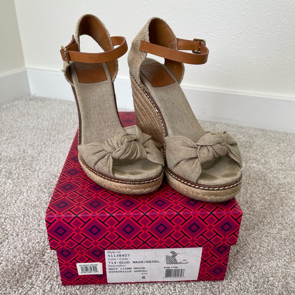 Tory Burch ‘Macy’ Espadrille Sandal - size 6